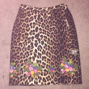 MOSCHINO cheetah print skirt